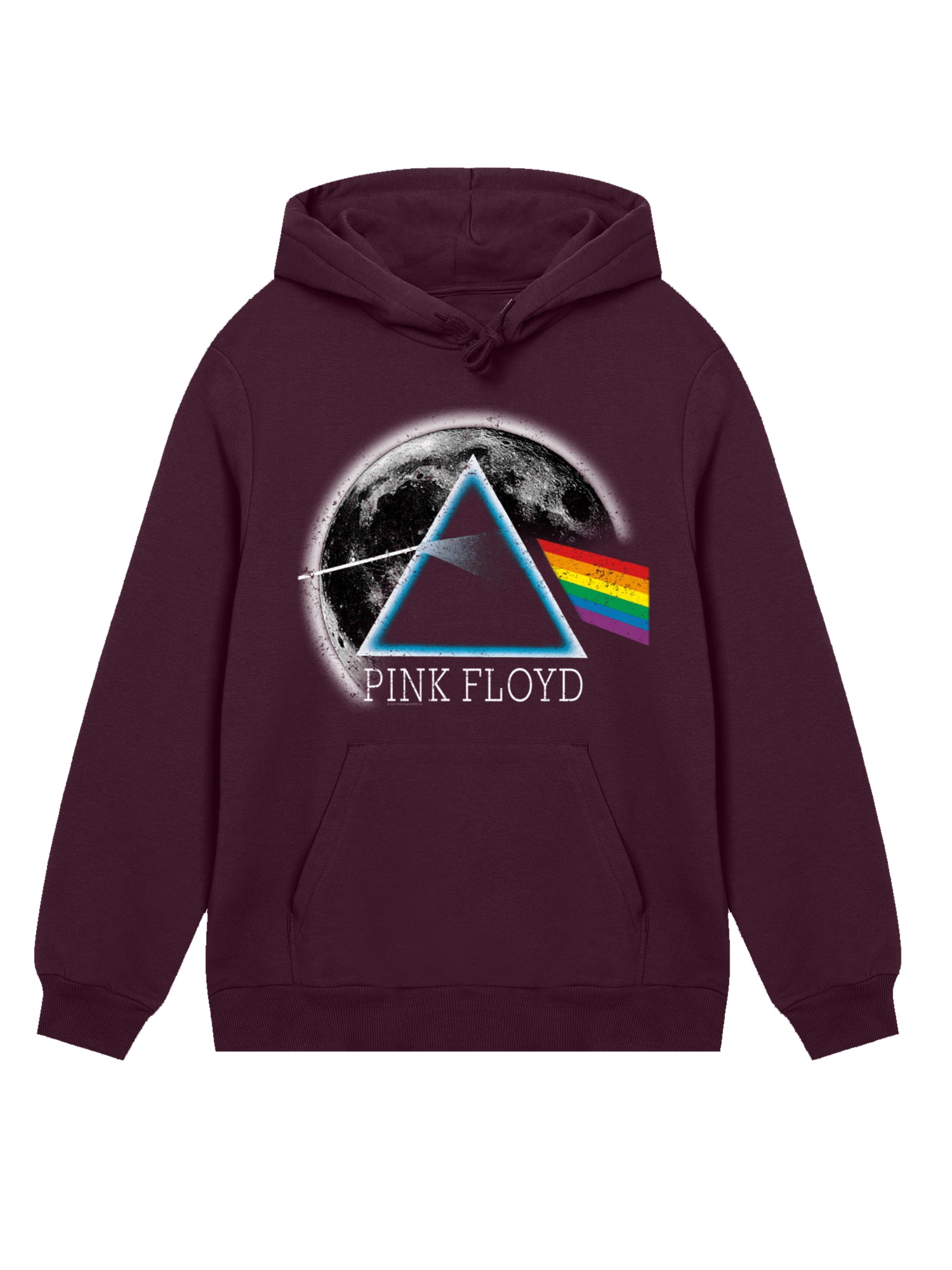 Pink Floyd Dark Side of The Moon Distressed Moon with True Blanks | Mens Regular Hoodie