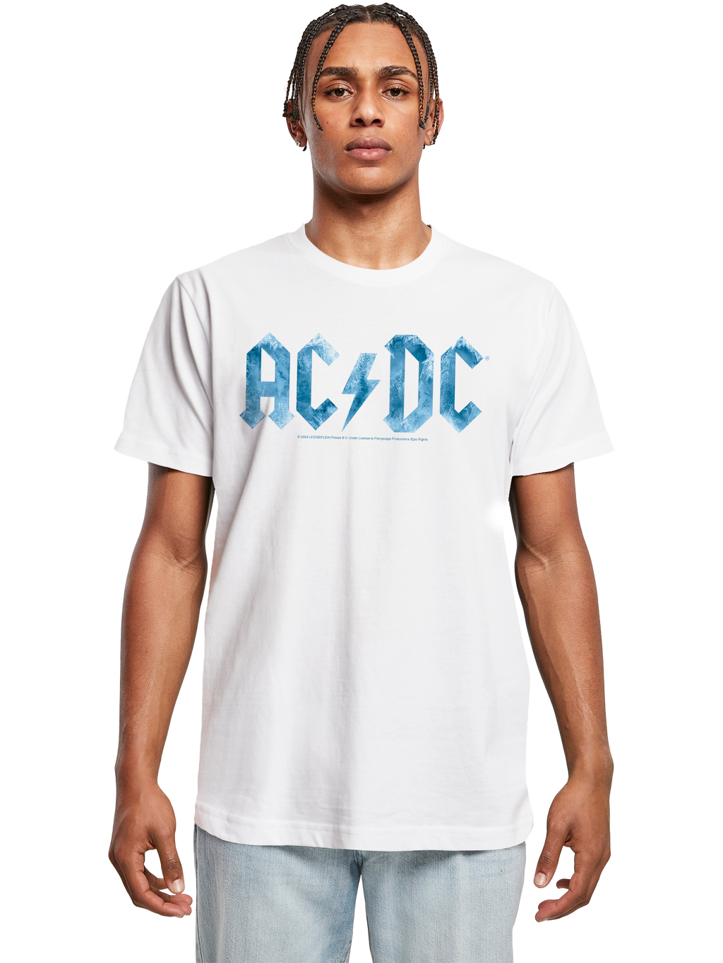 ACDC Blue Ice Logo T-shirt Round Cou