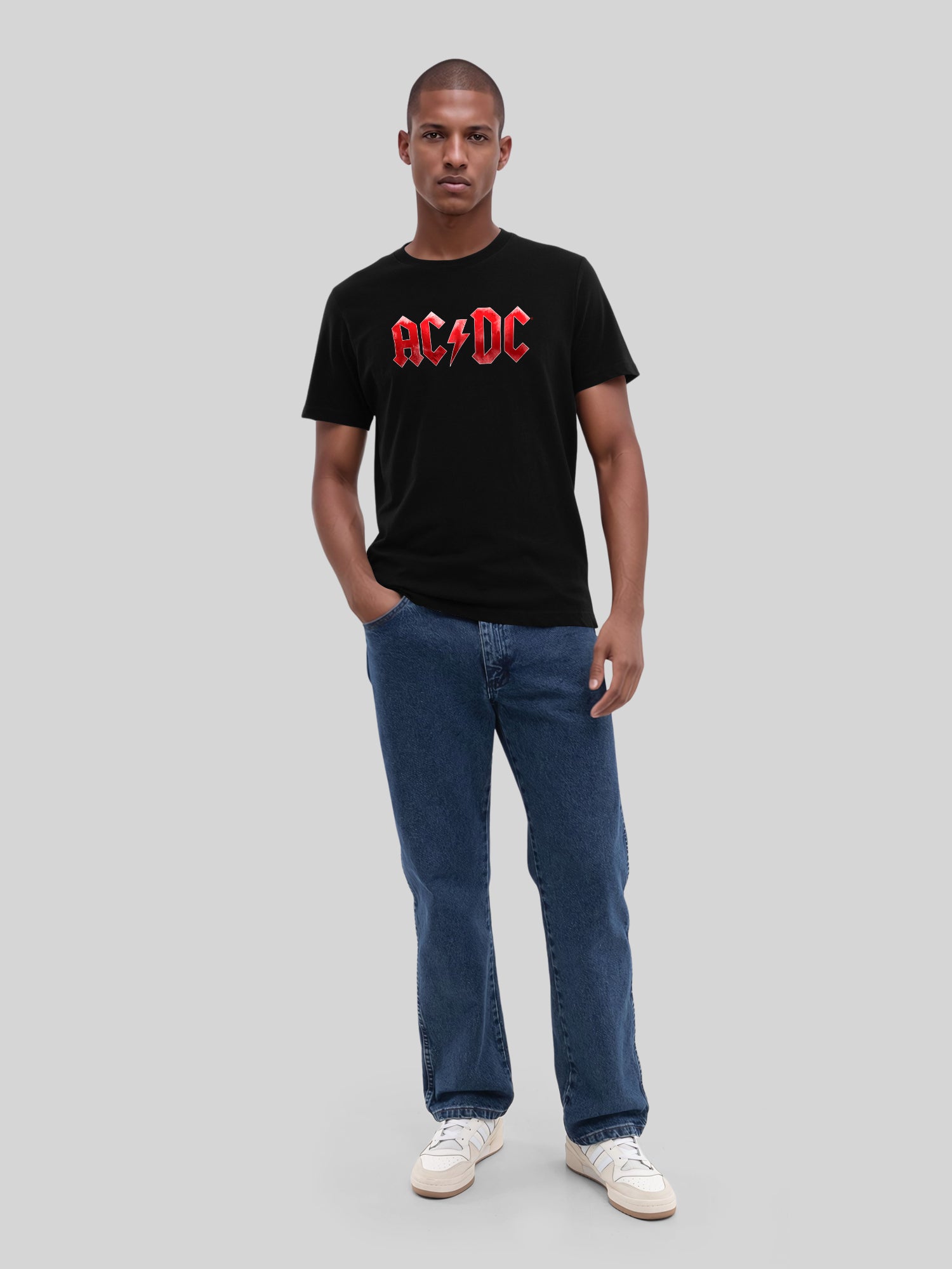 ACDC Red Ice Logotipo con Blanks True | Camiseta regular para hombres