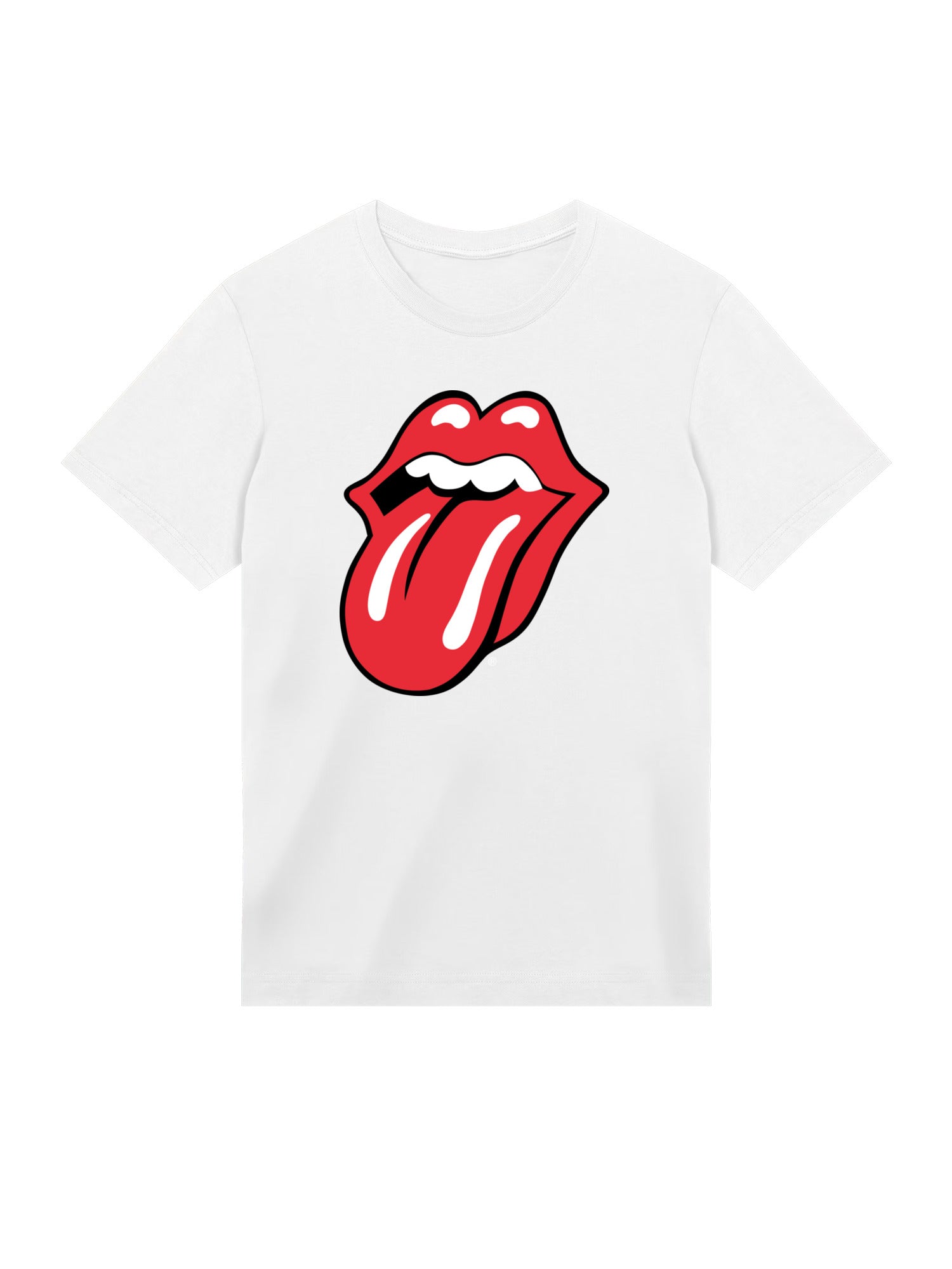 The Rolling Stones Classic Tongue Blk con Blanks verdaderos | Camiseta regular para hombres