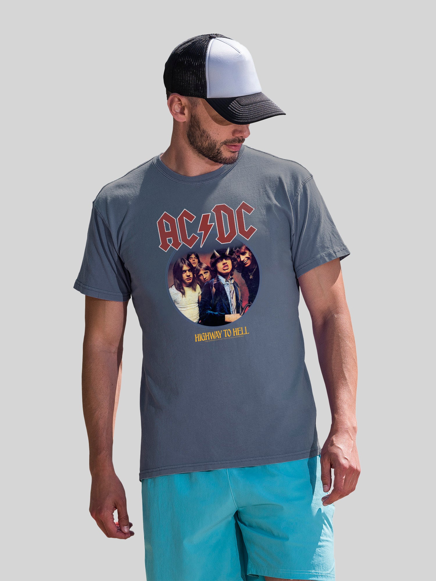 AC/DC Highway To Hell Circle with Coastal Color Tee