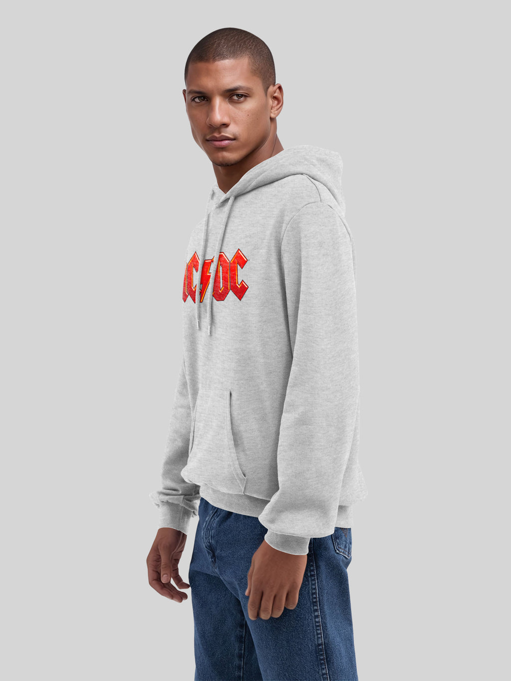 ACDC Dunkelrotes Logo Herren Hoodie
