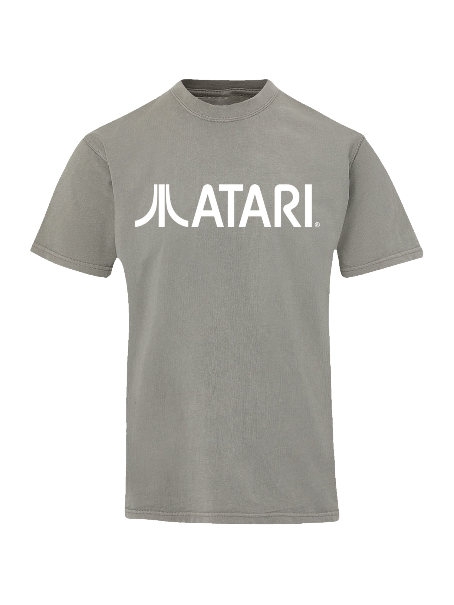 Logotipo de Atari Games White Retro Gaming Horizontal con camiseta de color costero