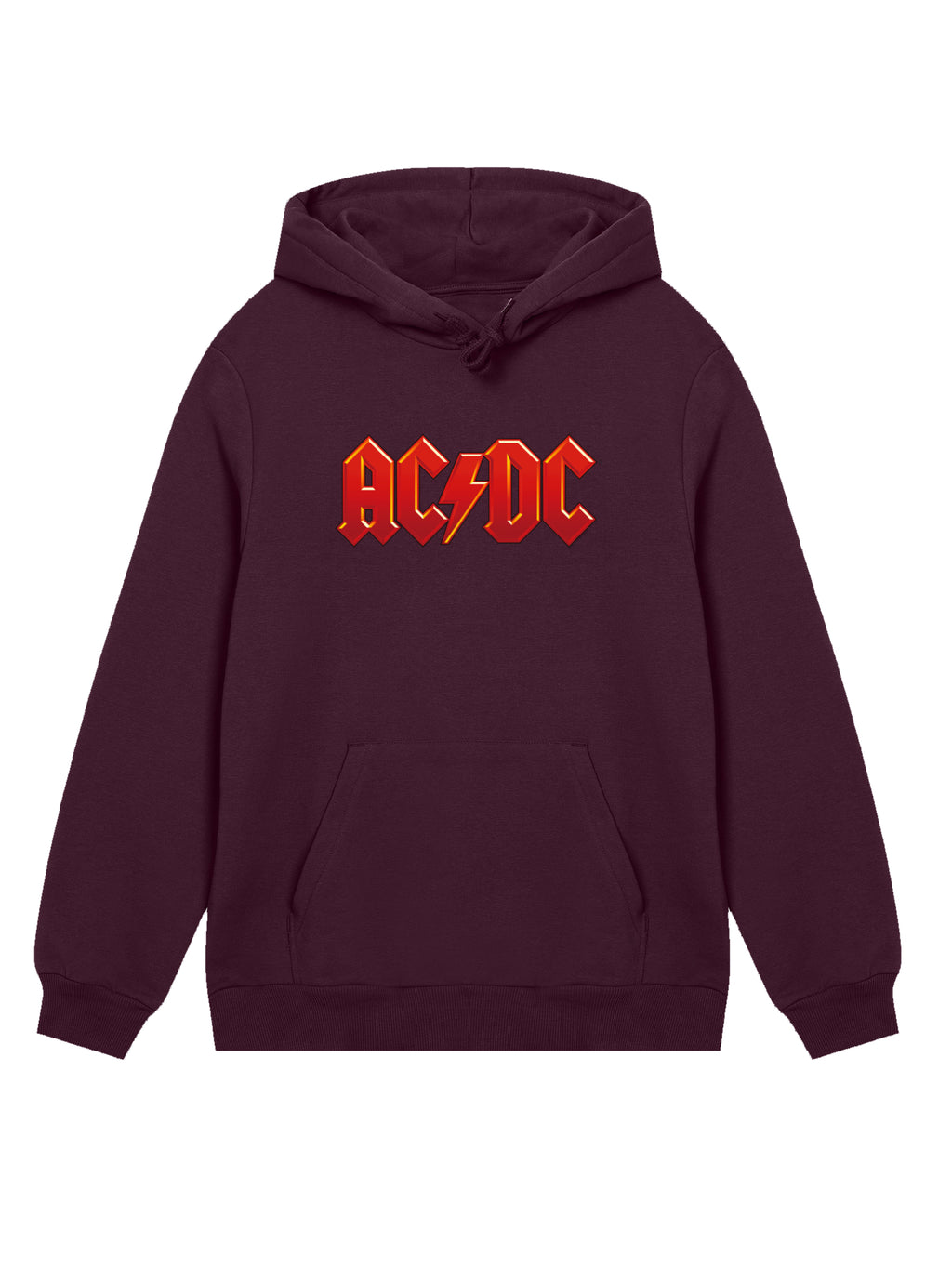 ACDC Dunkelrotes Logo Herren Hoodie