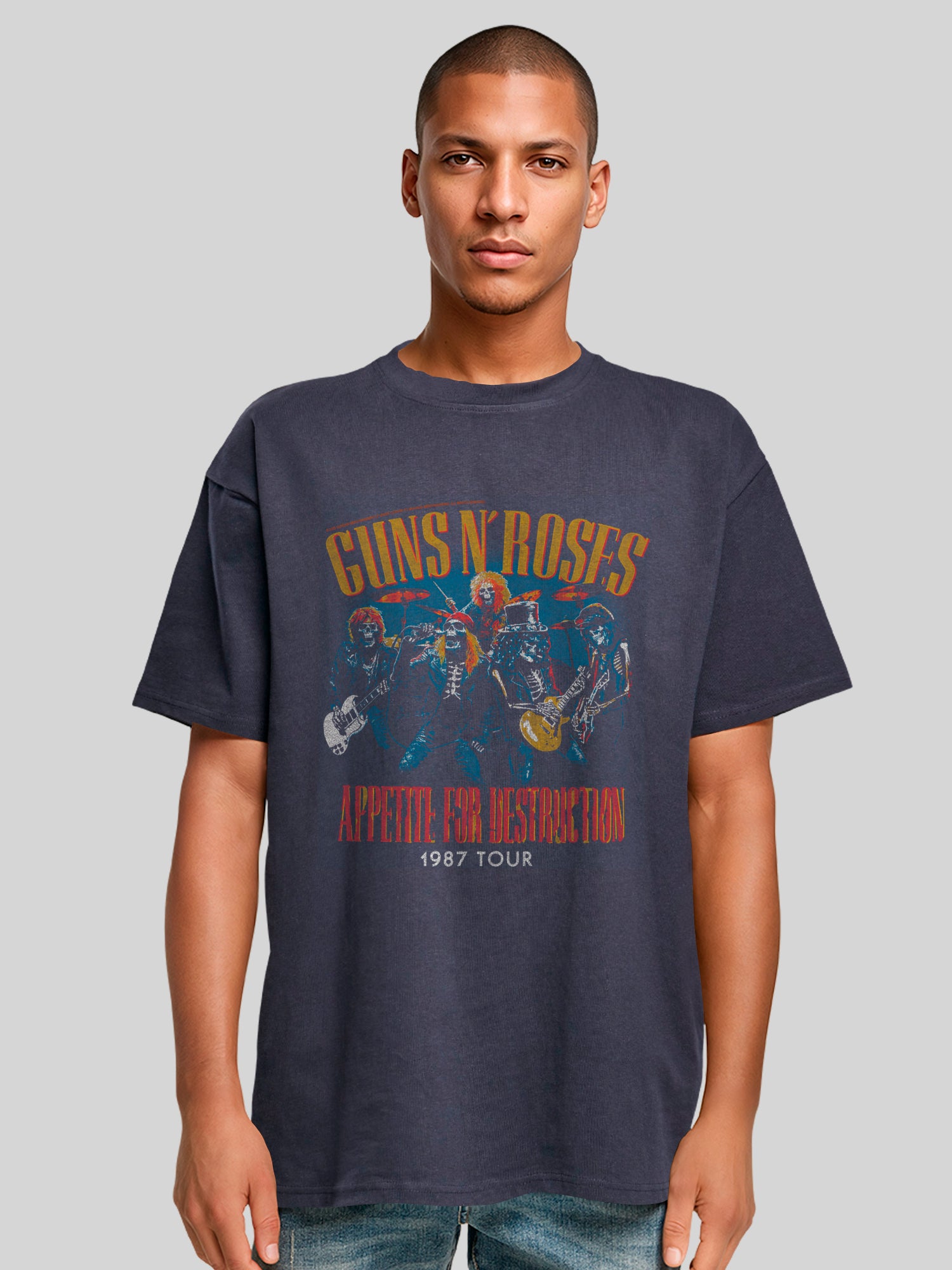 Guns N 'Roses 1987 Tour Vintage | T-shirt surdimensionné lourd