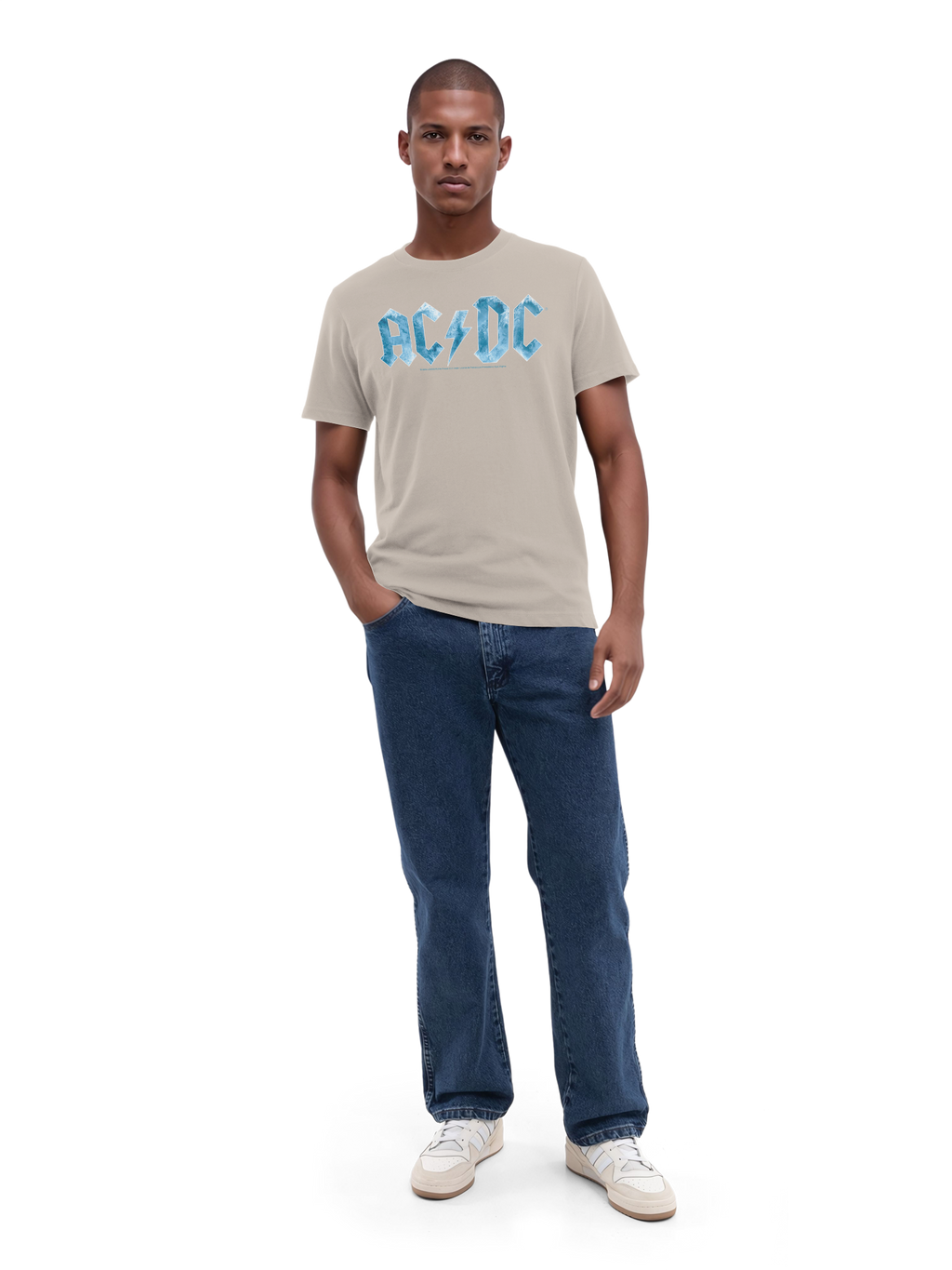 ACDC Herren T-Shirt mit blauem Eis-Logo