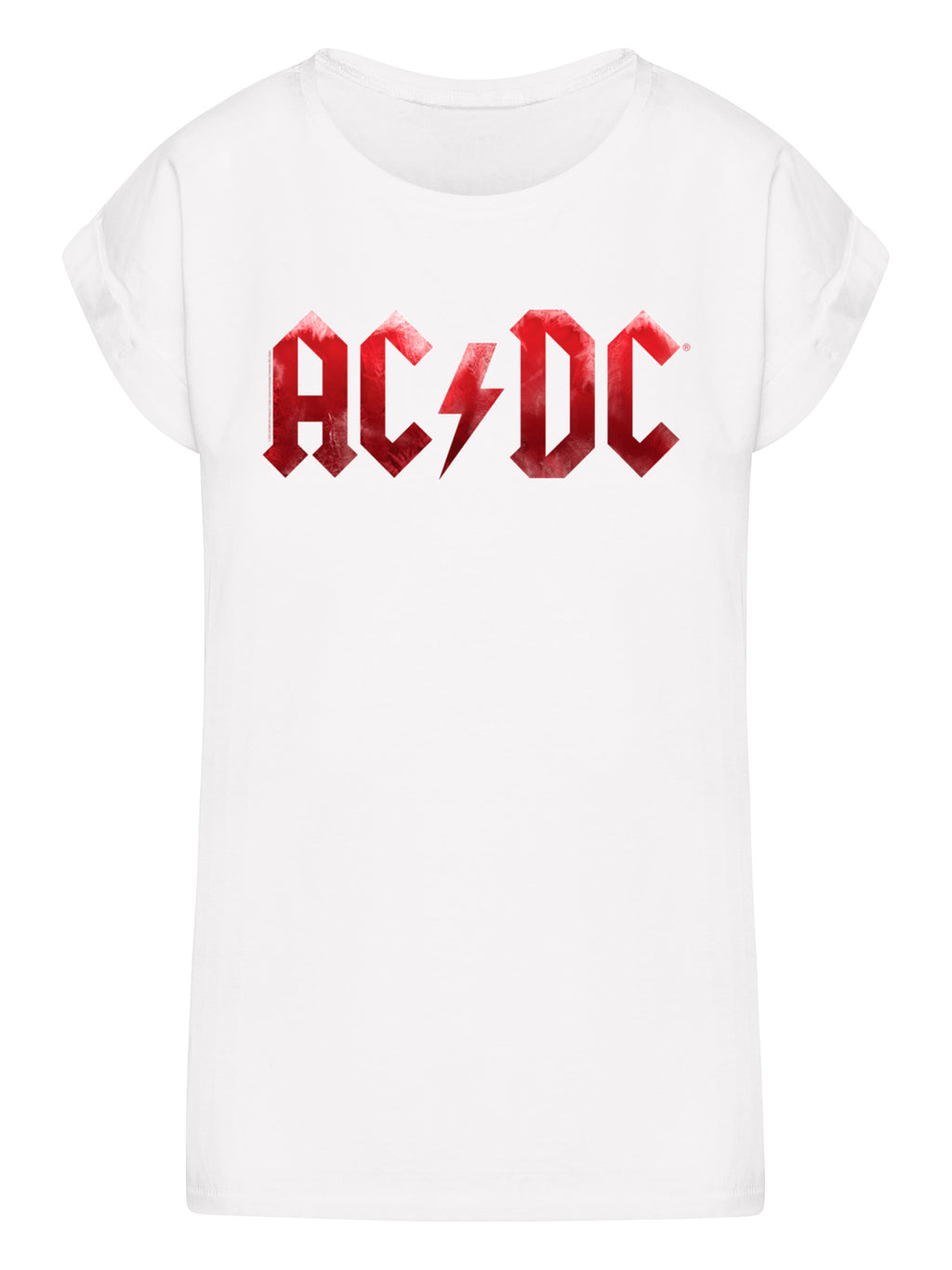 TEE ACDC RED ICE LOGO Damas de hombro extendido
