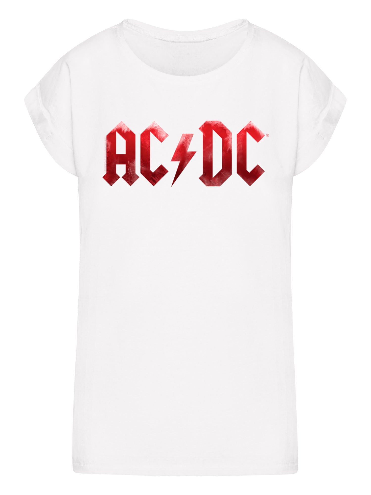 TEE ACDC RED ICE LOGO Damas de hombro extendido