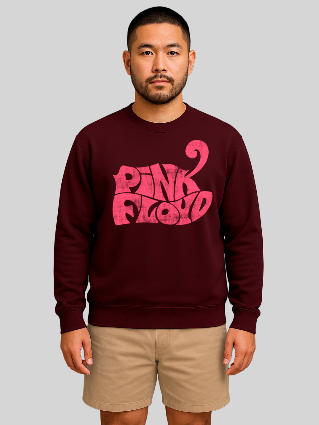 Pink Floyd Retro Logo Navy Men's Organic Sweatshirt