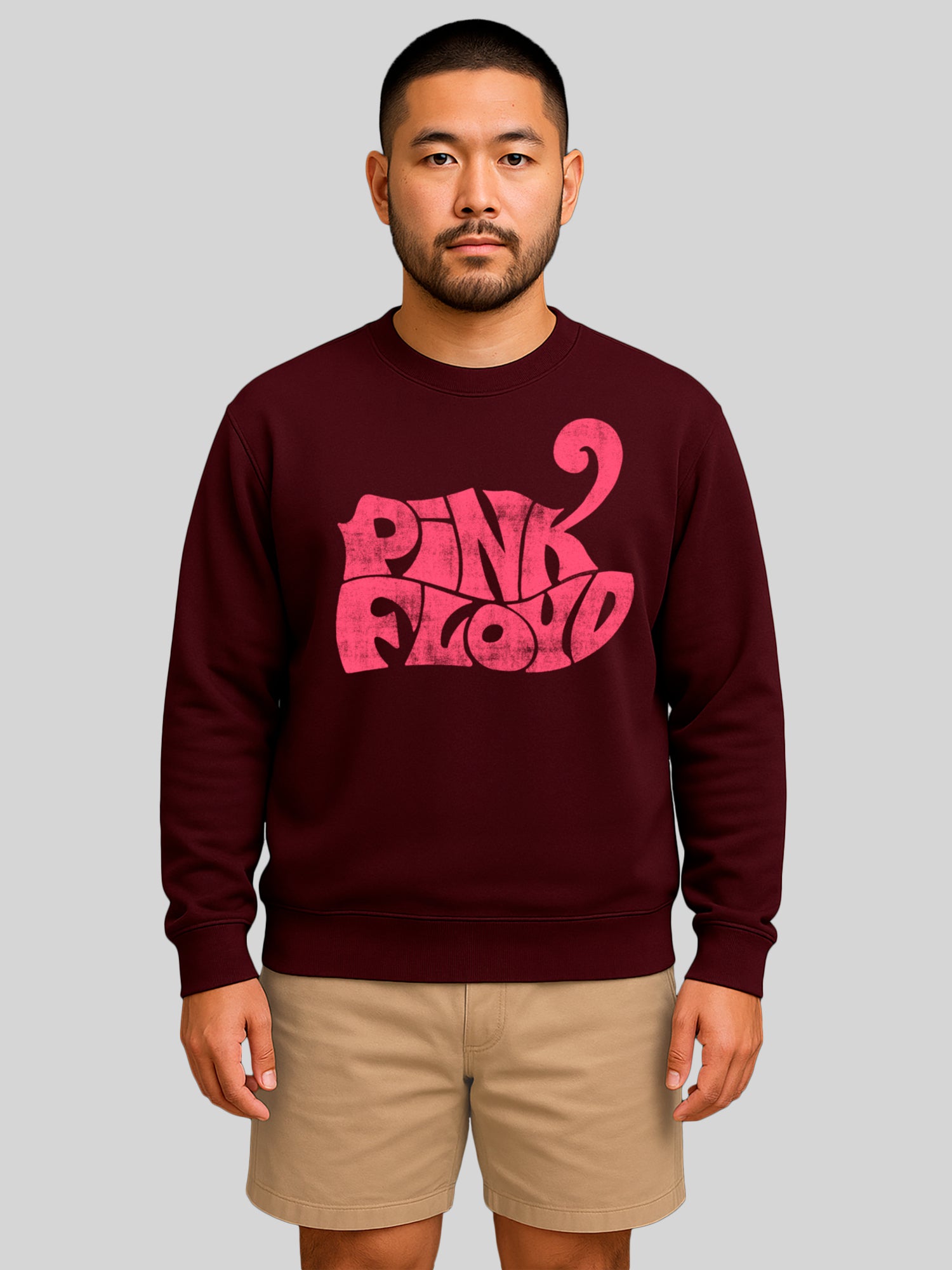Pink Floyd Retro Logo Navy Men's Organic Sweatshirt