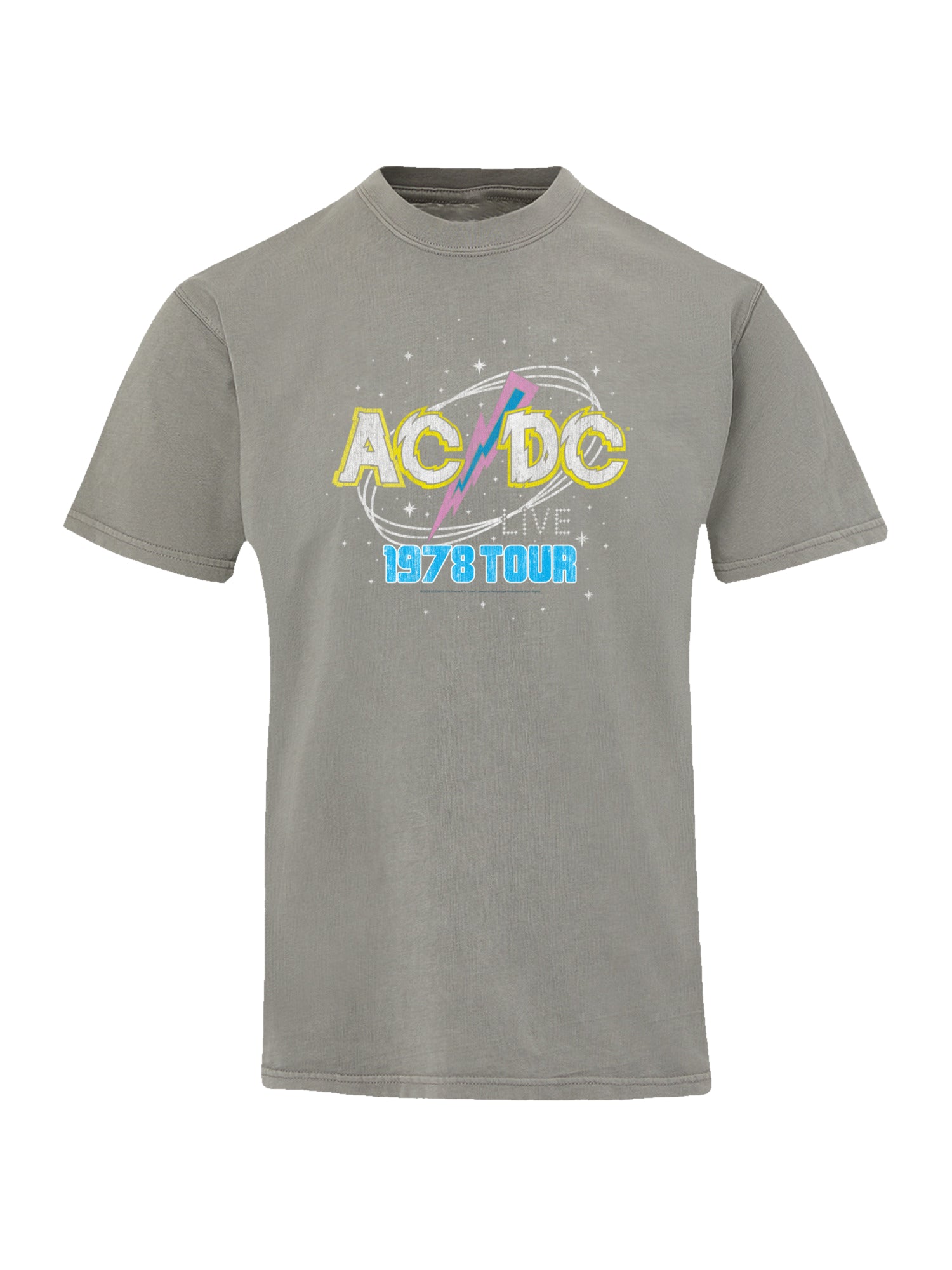 ACDC 1981 Visite en direct avec un tee-shirt de couleur côtière