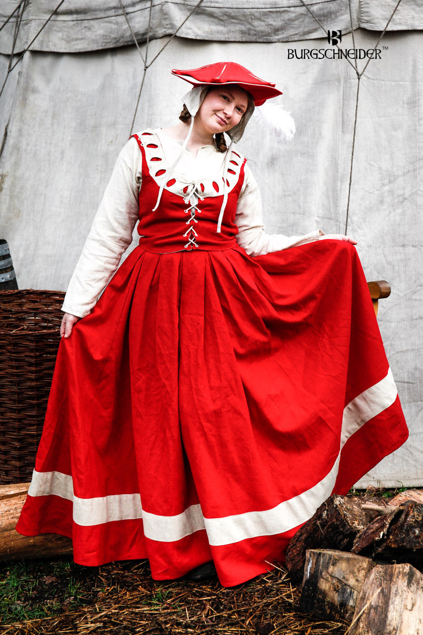 Landsknecht Skirt Flora Red/Natural