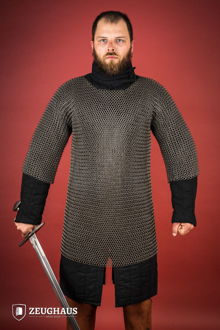 Chainmail Haubergeon Roundring 9mm Steel Oiled