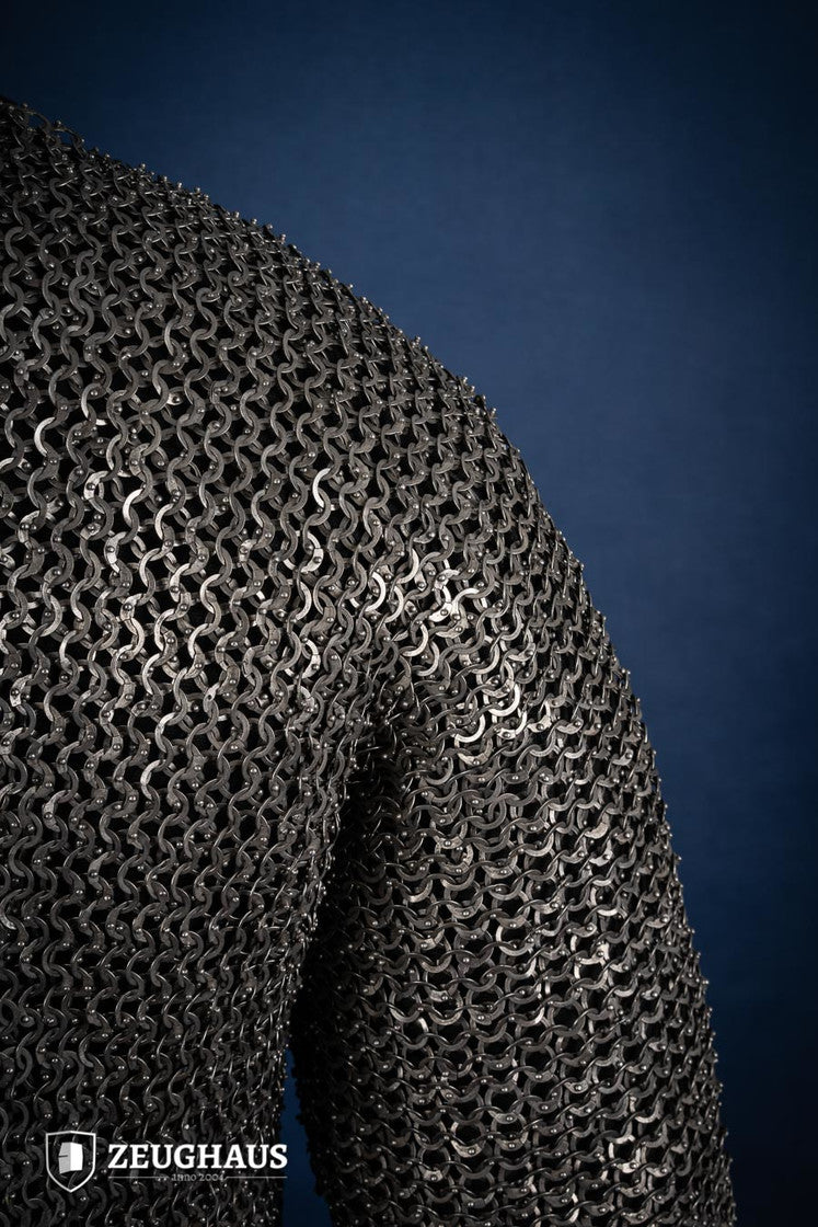 Chainmail Haubergeon Flatring Riveted 9mm Stainless Steel