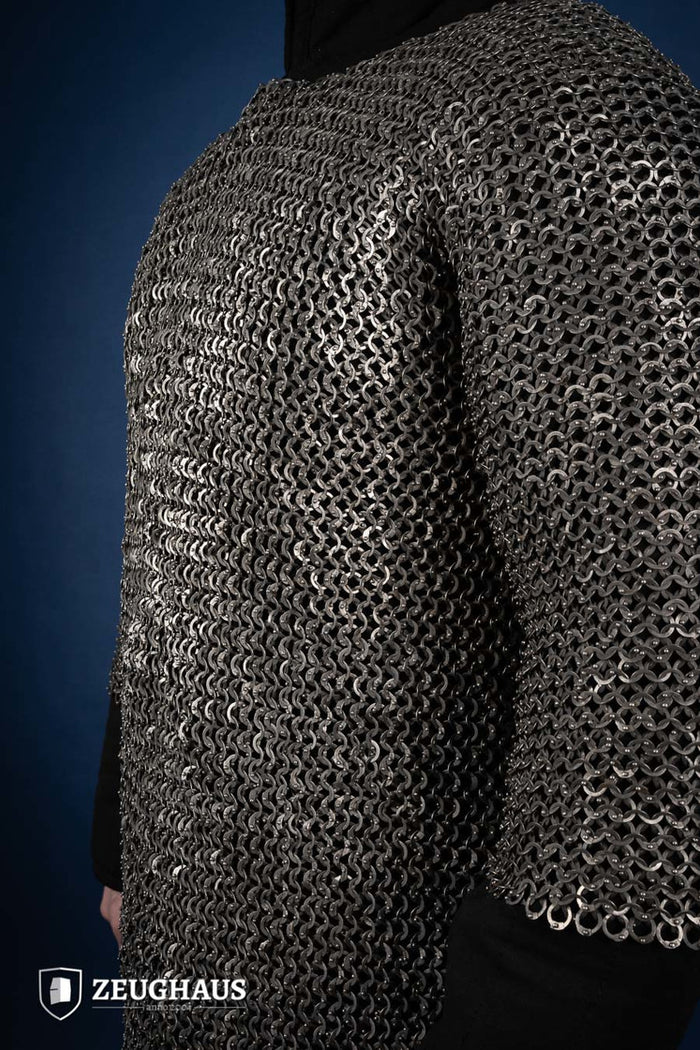 Riveted chain mail shirt for the late medieval outfit