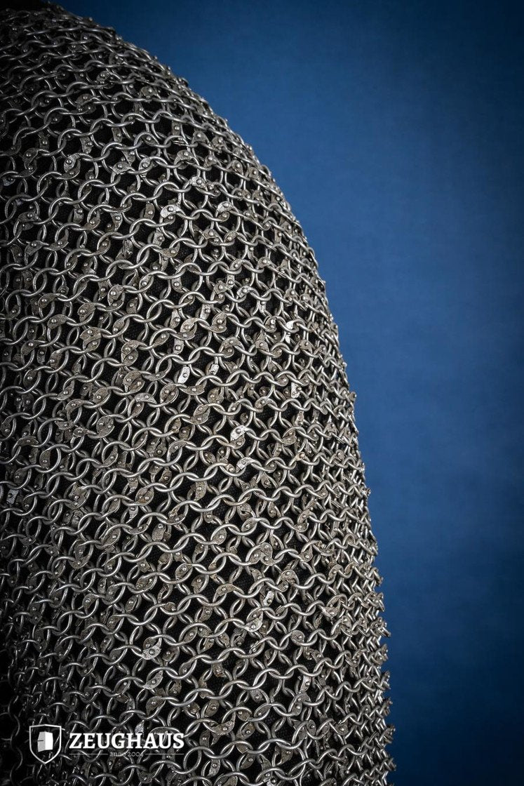 Chainmail Hauberk Roundring Riveted 10mm Steel Oiled