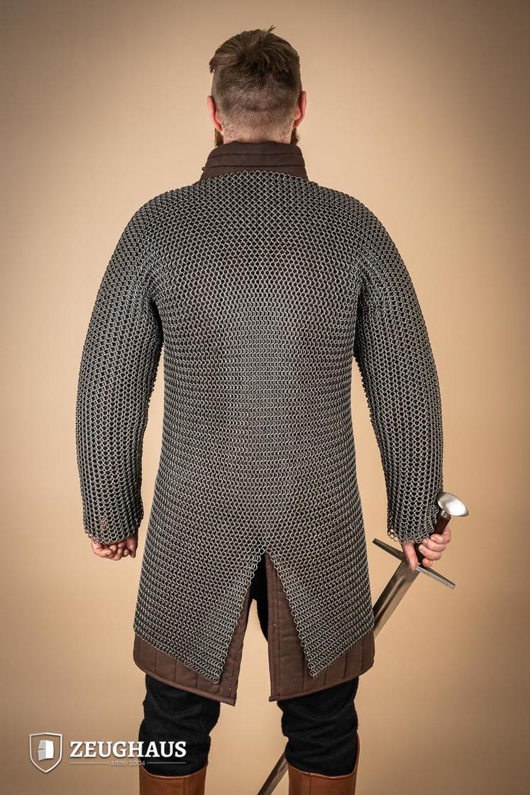 Chainmail Hauberk Roundring 9mm Steel Oiled