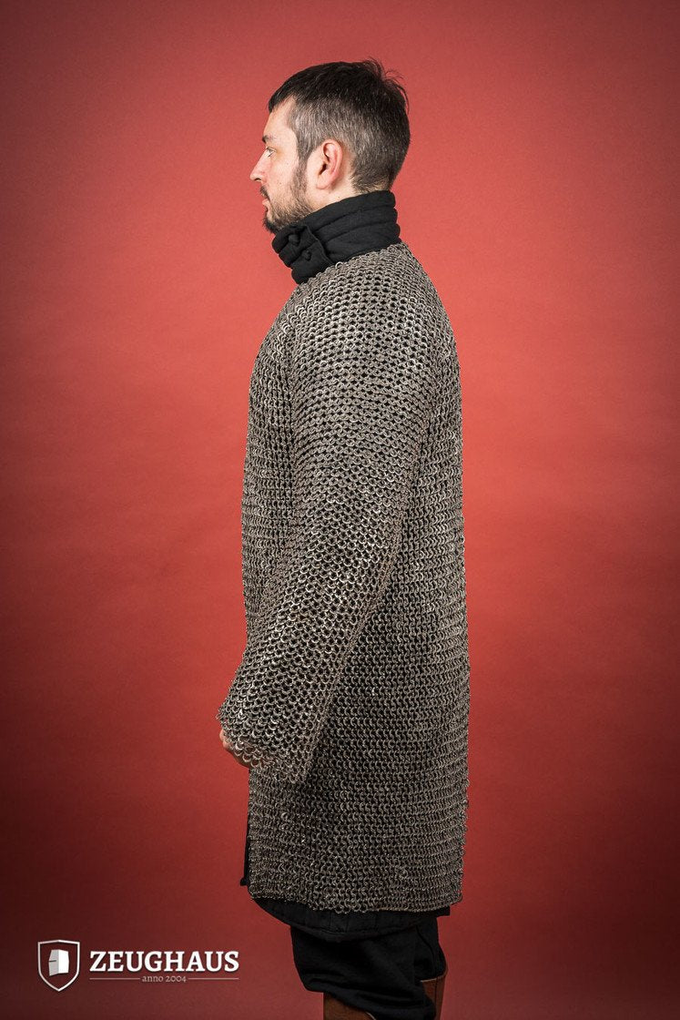 Camiseta de malla de anillas planas remachadas de acero inoxidable de 9 mm