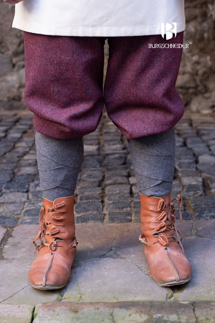 Rus Pants Ivar Herringbone Burgundy/Grey