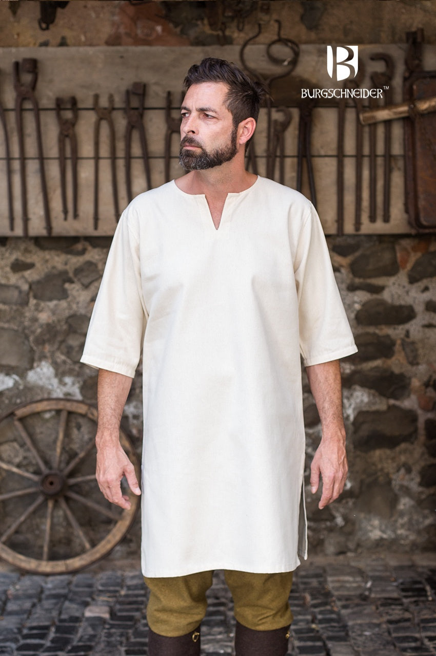 Medieval Tunic / Under Tunic 3/4 Sleeve “Lofar“ - Natural