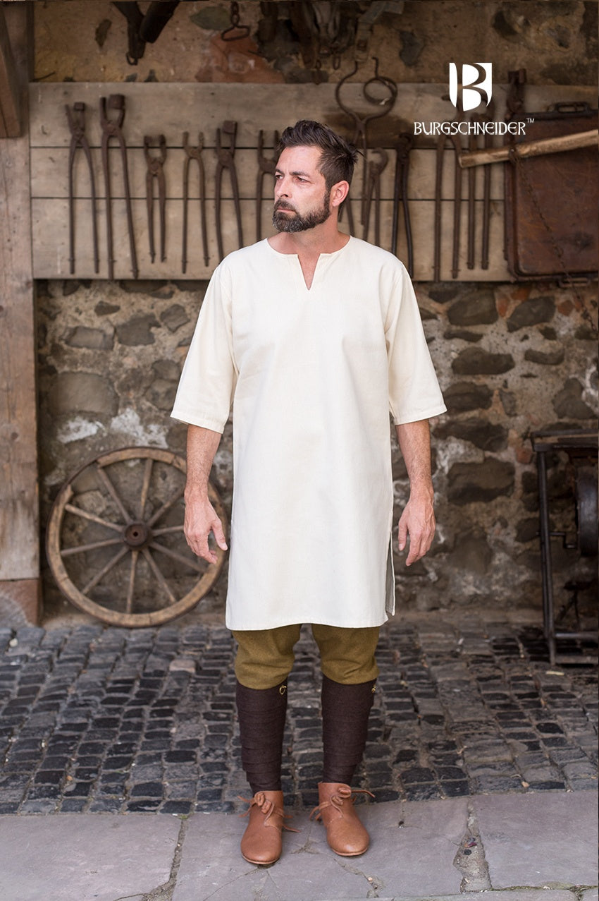 Medieval Tunic / Under Tunic 3/4 Sleeve “Lofar“ - Natural