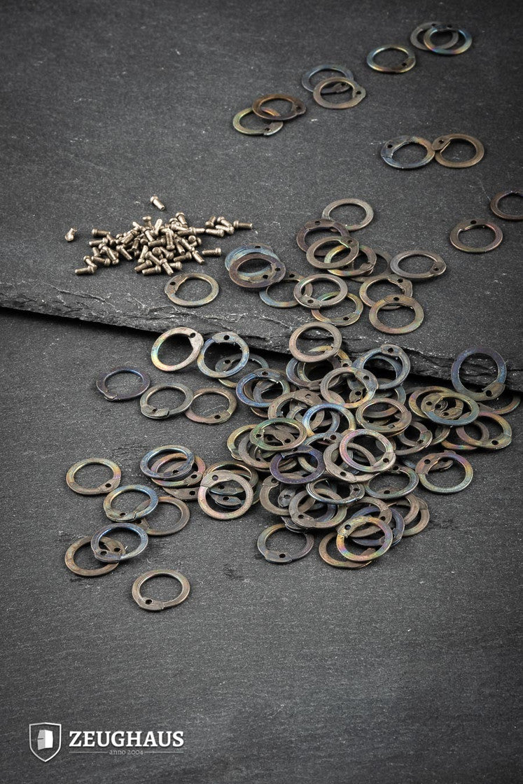 Loose Flat Rings With Rivets 9 mm Titanium 1 kg