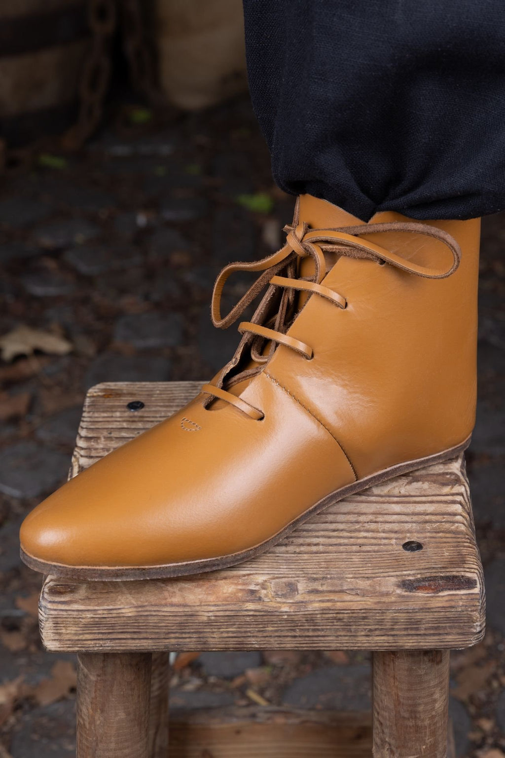 Medieval Half Boots Landolf Light Brown