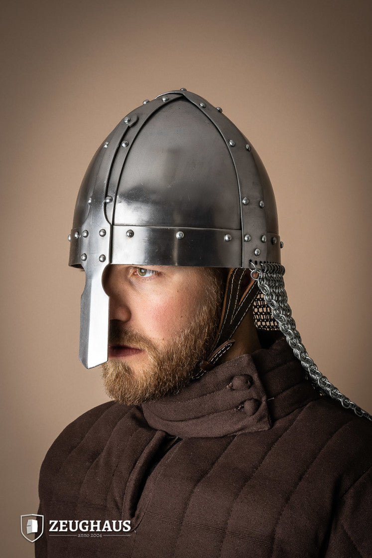 Spangenhelm with aventail 1,6 mm poliert B-Stock