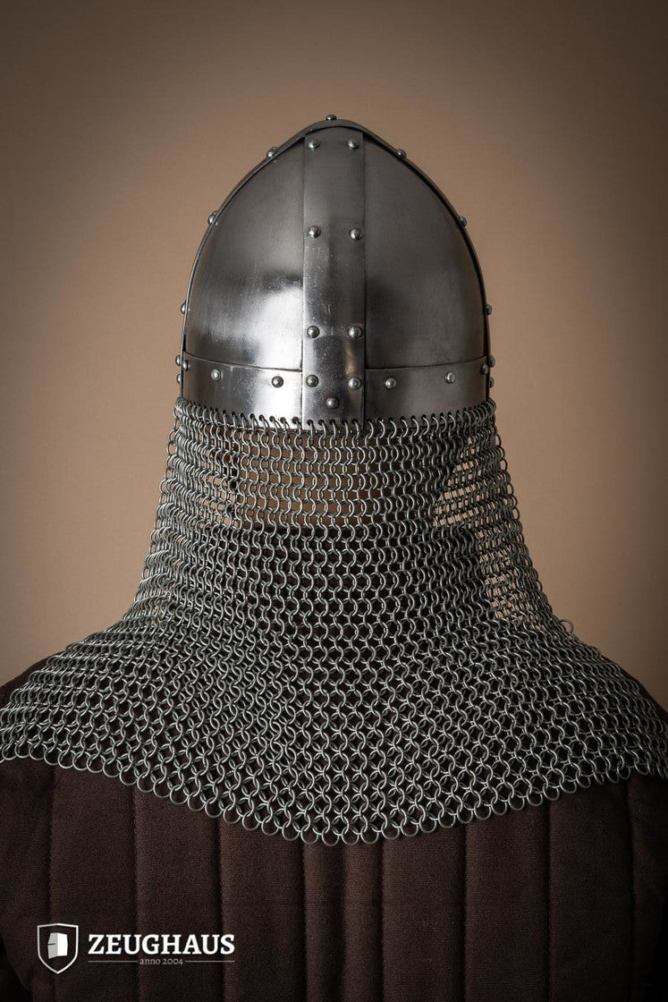 Spangenhelm with aventail 1,6 mm poliert B-Stock