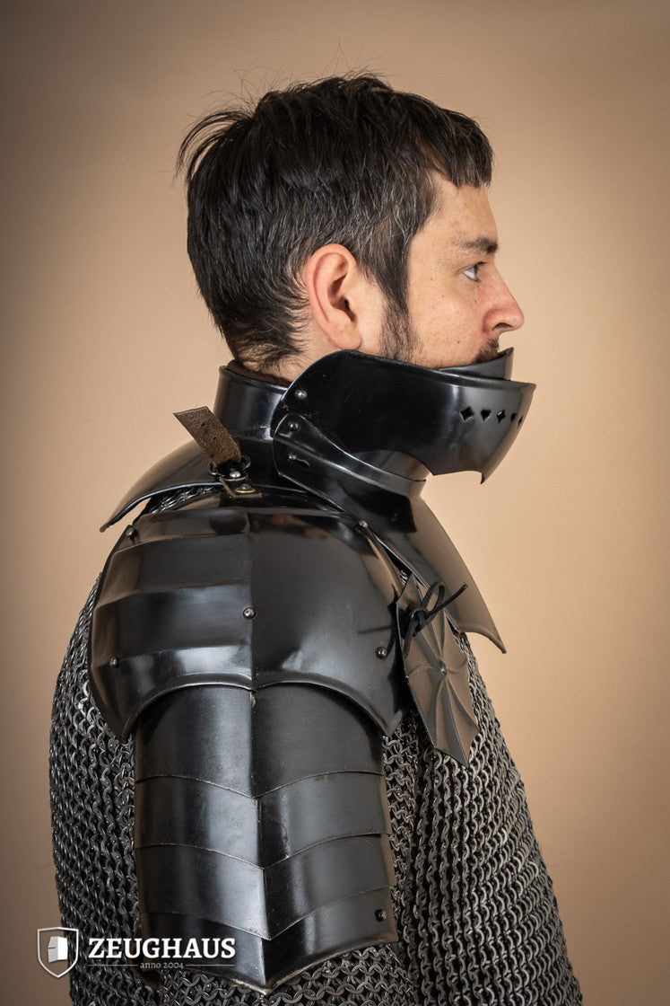 Generic Pauldron Pauldrons with Besagew 15th Cent. 1,6mm Burnished
