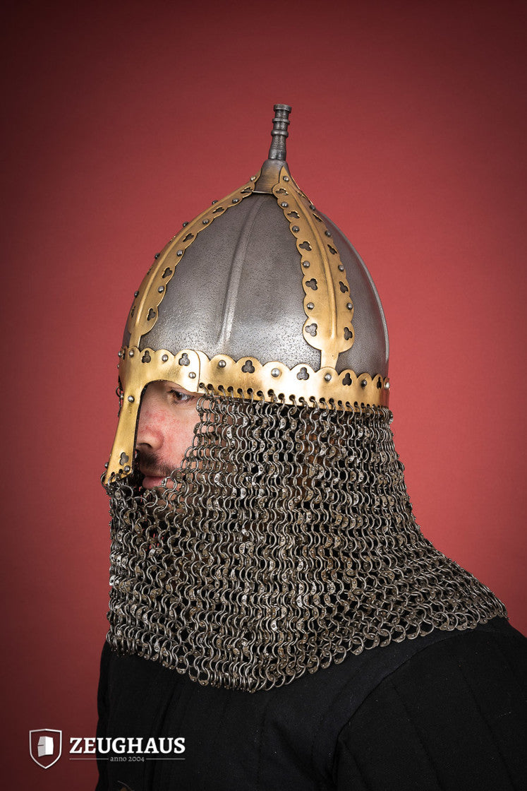 Rus Helmet with Riveted Aventail 1,6mm Antique