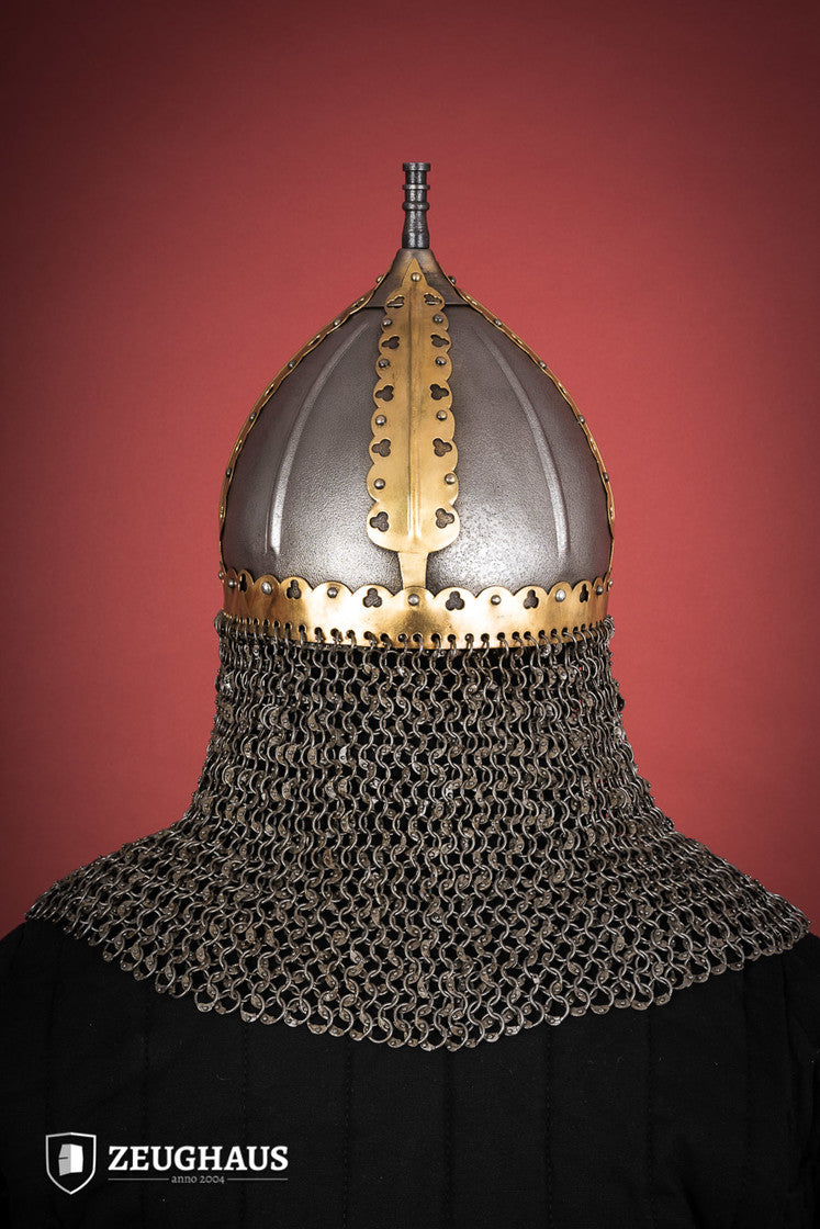 Rus Helmet with Riveted Aventail 1,6mm Antique