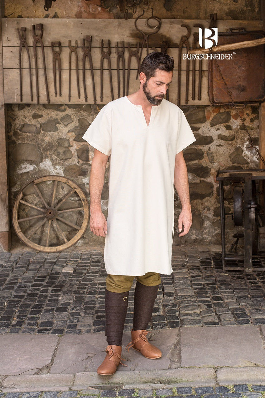 Medieval Tunic / Under Tunic Short Sleeve “Snorri“ - Natural