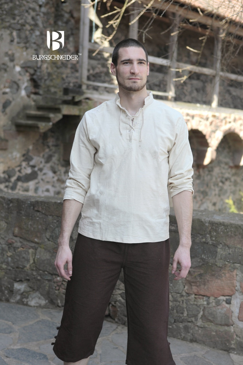 medieval dress shirts men Friedrich Medieval Lace-Up Shirt