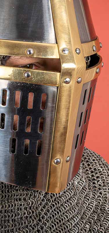 Medieval bucket helmet from Zeughaus